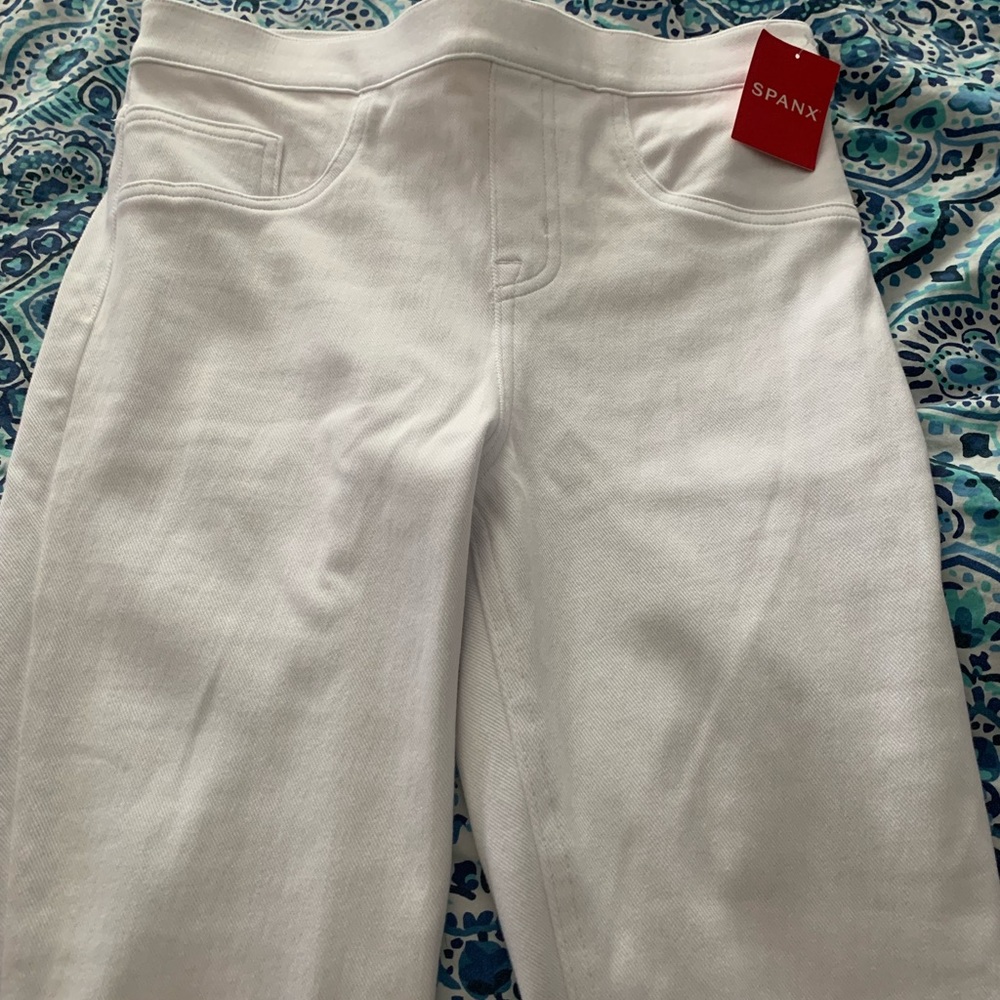 Spanx white jean-ish leggings